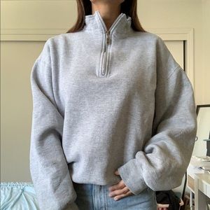 Grey half zip sweatshirt